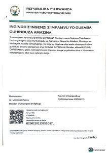 ISHIMWE BAYINGANA Christian Abdenego yasabye guhindura amazina akitwa MUZUNGU CHRISTIAN
