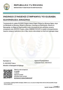 Rugero Hugues yasabye guhindura amazina akitwa Kamanzi Hugues