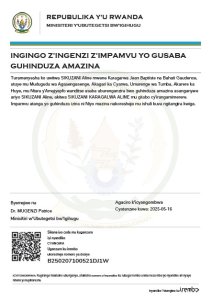 SIKUZANI Aline yasabye guhindura amazina akitwa SIKUZANI KARAGALWA ALINE
