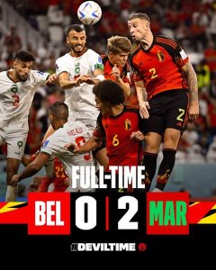Maroc yatunguye isi yose itsinda Ububiligi mu gikombe cy'isi