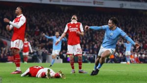 Manchester City yihanije Arsenal ihita iyikura ku mwanya wa mbere