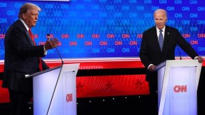 Trump yatsinze bikomeye Perezida Biden mu kiganiro mpaka kibanziriza amatora