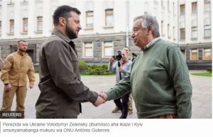 Ibisasu bya rokete byakubise kuri Kyiv mu gihe Guterres yemeraga ibyo UN yananiwe