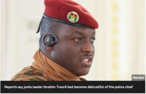 Burkina Faso:Perezida w'inzibacyuho Ibrahim Traoré yirukanye umukuru wa Police