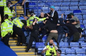 Abafana ba Leicester n'aba Napoli bakozanyijeho nyuma y'umukino karahava