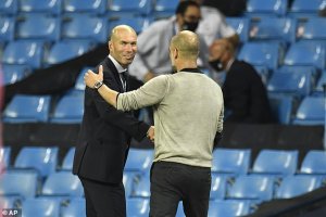 Pep Guardiola yatangaje ibyo yabwiye Zinedine Zidane nyuma yo kumusezerera muri UEFA Champions League