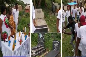 Umusore uheruka gukorera ibirori by'isabukuru mu irimbi ari mu mazi abira
