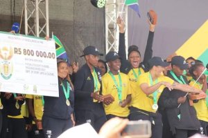 Afurika y'Epfo yahembye bidasanzwe ikipe y'abagore yegukanye igikombe cy;Abagore