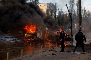Ukraine: Umujyi wa Kyiv wagabweho ibitero bya misile byishe abantu benshi