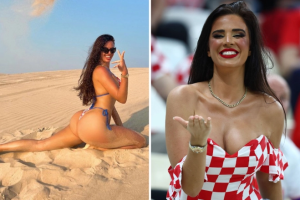 Miss Croatia wigaragaje mu gikombe cy'isi yashyize hanze ifoto yaciye ibintu