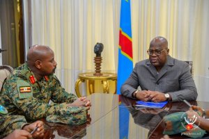 Gen. Muhoozi yahuye na Perezida Tshisekedi