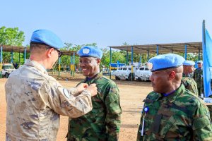 Sudani y'Epfo: Abasirikare b'u Rwanda bari mu butumwa bwa Loni bahawe imidali y'inshimwe