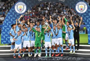 Man City yegukanye ikindi gikombe cy'i Burayi itsinze Sevilla