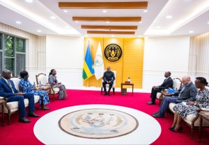 Perezida Kagame yagiranye ibiganiro n'abayoboye Ikigo cya Afurika gishinzwe Imiti