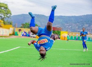 IFOTO Y'UMUNSI:Kapiteni wa Rayon Sports y'abagore yishimiye igitego mu buryo butangaje
