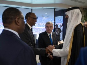 Perezida Kagame na Madamu we bitabiriye umusangiro w'abanyacyubahiro bitabiriye igikombe cy'isi 