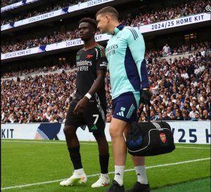  Umutoza Mikel Arteta yavuze kumvune ya Bukayo Saka