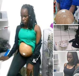 Yigize umugore utwite kugira ngo abone uko yiba mu isoko rikomeye [AMAFOTO]
