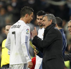 Florentino Perez yumvikanye ari gutuka Jose Mourinho na Cristiano Ronaldo