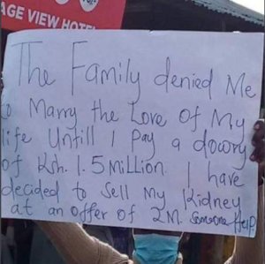 Ari kugurisha impyiko ye kugira ngo abone inkwano yaciwe na sebukwe