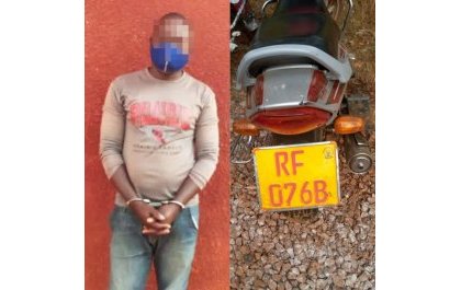 Polisi yafashe umugabo ukekwaho kwiba moto i Kigali ajya kuyikoresha ubumotari I Kirehe