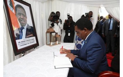 Leta ya Zambia yitambitse gahunda yo gushyingura Edgar Lungu muri Afurika y'Epfo