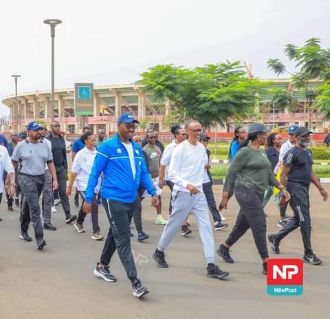 Perezida Kagame na Gen Muhoozi muri Siporo igamije kurwanya kanseri y'ibere (AMAFOTO)