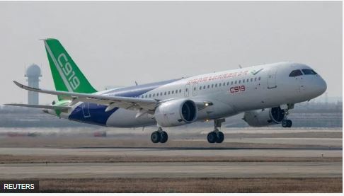 Ubushinwa bwagurukije Indege C919 yambere bwakoreye gutwara abagenzi