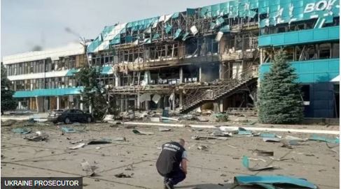 Drone z'Uburusiya zarashe zitwika ububiko bw'ibinyampeke bwa Ukraine