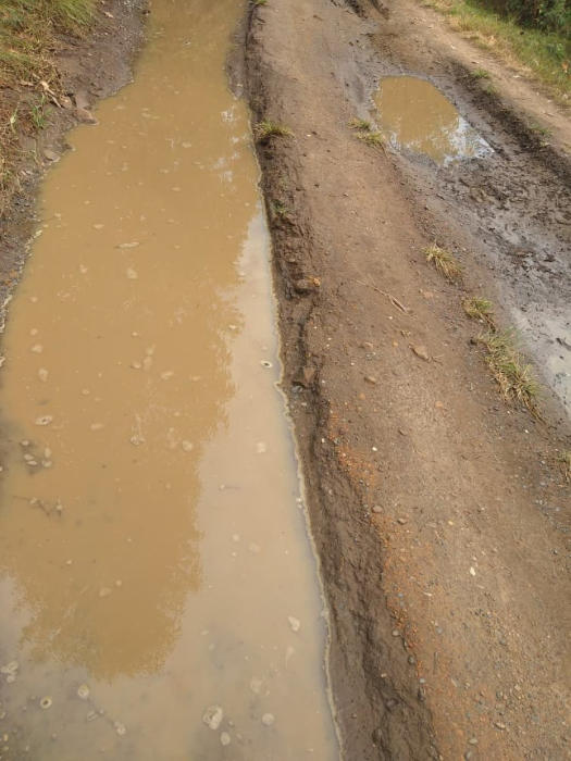  Abaturage ba Kagano na Shangi bahangayikishijwe n'umuhanda wangiritse ubabuza kugeza umusaruro ku masoko