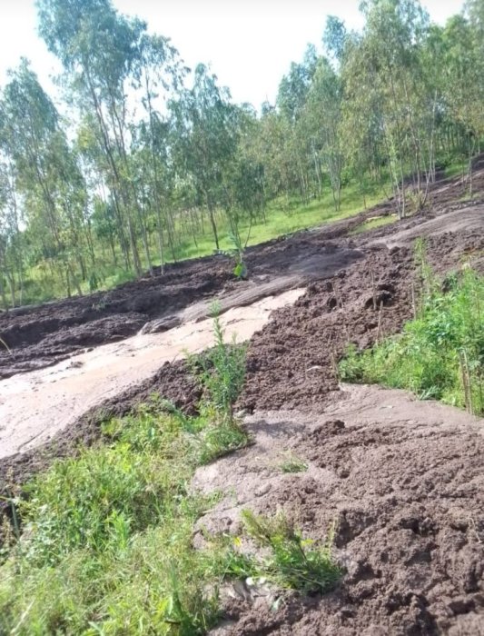 Kamonyi: Inkangu yatwaye ubutaka n'imyaka ku manywa y'ihangu imvura itari kugwa