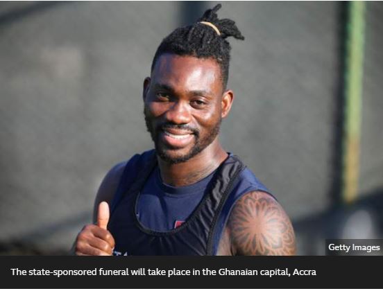 Umunya Ghana Christian Atsu uherutse guhitanwa n'umutingito arashyingurwa mu cyubahiro
