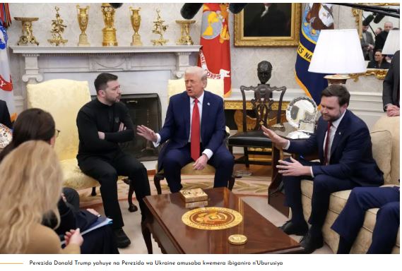 Perezida Trump na Zelenskyy wa Ukraine bateranye amagambo rubura gica