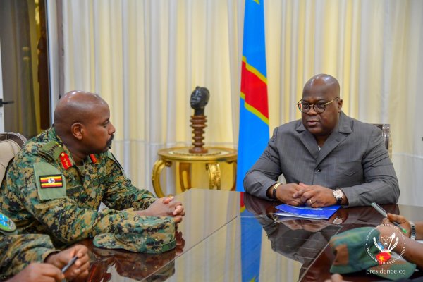 Gen. Muhoozi yahuye na Perezida Tshisekedi