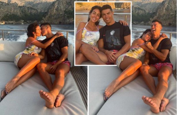 Cristiano Ronaldo n'umukunzi we bagaragaye mu munyenga w'urukundo ku bwato bwabo [AMAFOTO]
