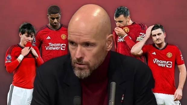 Ten Hag yibasiye bikomeye abakinnyi be nyuma yo kunyagirwa