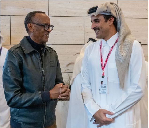 Perezida Kagame na Emir wa Qatar bakurikiye isiganwa rya Qatar Grand Prix