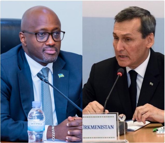 Minisitiri Nduhungirehe yaganiriye na mugenzi we wa Turkmenistan