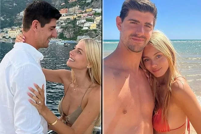 Thibaut Courtois n'umukunzi we bahishuye umuntu bifuza cyane ko yazaza mu bukwe bwabo