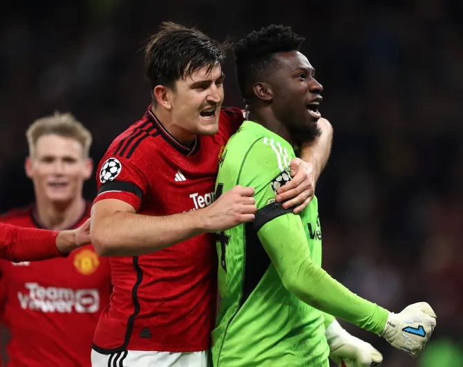 Onana na Harry Maguire batangiye kwiyunga n'abafana ba Man United