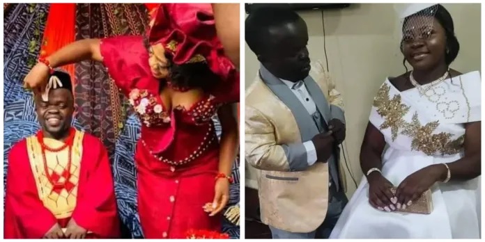Umwarimu wari warabuze umugore kubera ubugufi bukabije yasezeranye n'ikizungerezi [AMAFOTO]
