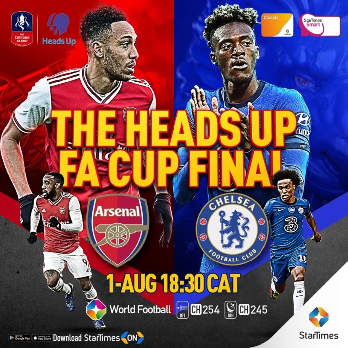 Startimes yongeye guha abakunzi b'imikino ibyishimo ibereka umukino wa nyuma wa FA Cup