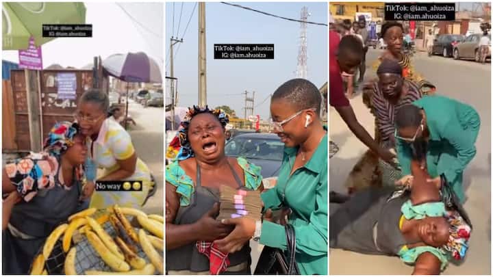 Umubyeyi wari utunzwe no kotsa ibiribwa ku muhanda yigaraguye hasi ubwo yahabwaga akayabo n'abagiraneza