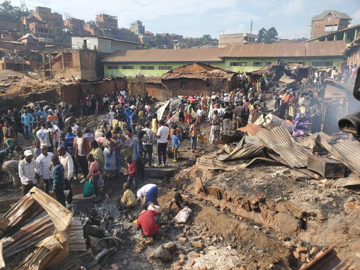 RDC: Umuryango w'abantu bane wahitanwe n'inkongi y'umuriro wibasiye Bukavu