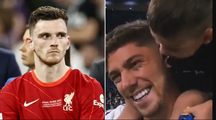 Valverde wa Real Madrid yishongoye kuri myugariro Robertson wa Liverpool yahaye akazi gakomeye