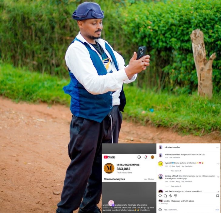 Umunyarwenya Mitsutsu yashyize ku isoko shene ye ya Youtube na moto kubera umuvandimwe we