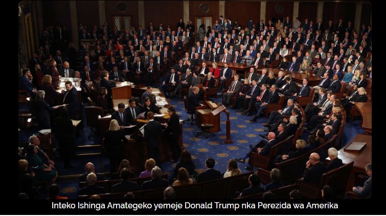 Inteko Ishinga Amategeko yemeje bidasubirwaho Donald Trump nka Perezida wa Amerika