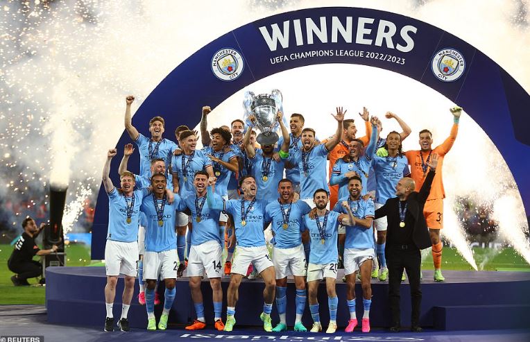 Manchester City yegukanye Igikombe cya UEFA Champions League bwamber itsinze Inter Milan