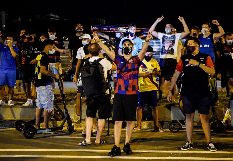 Abafana ba Barcelone baraye bigaragambya nyuma yo gusezera kwa Lionel Messi