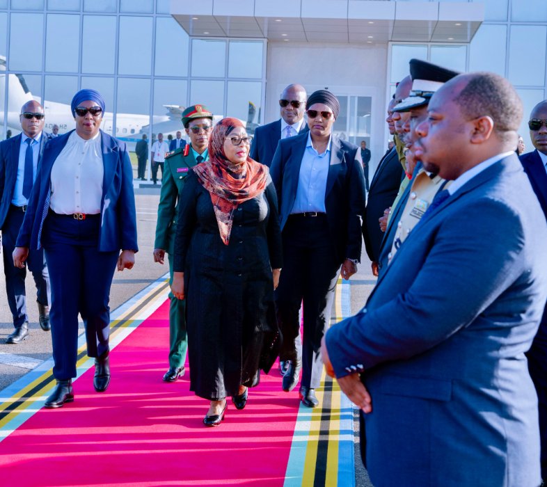 Perezida Samia Suluhu wa Tanzania yageze i Kigali